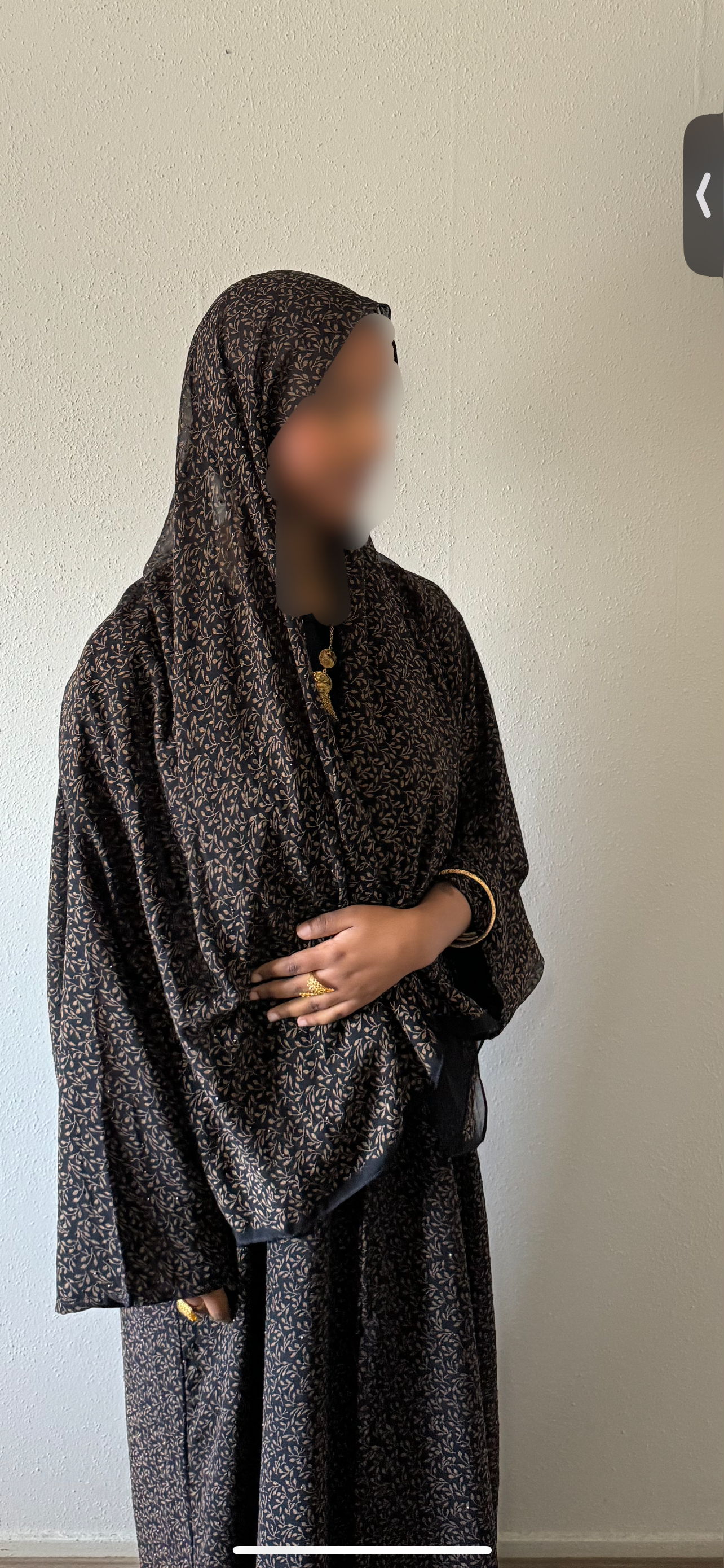 Floral Abaya Bronze Bloom